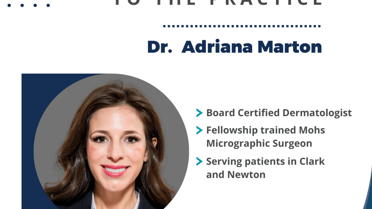 Welcome to the Practice – Dr. Adriana Marton
